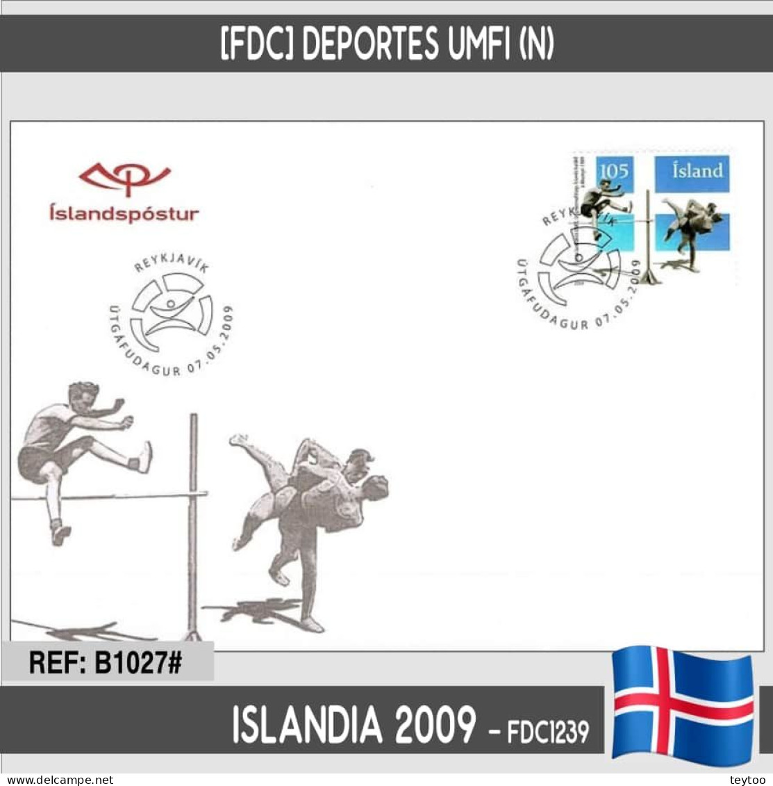 B1027# Islandia 2009 [FDC] Deportes UMFI (N) - FDC