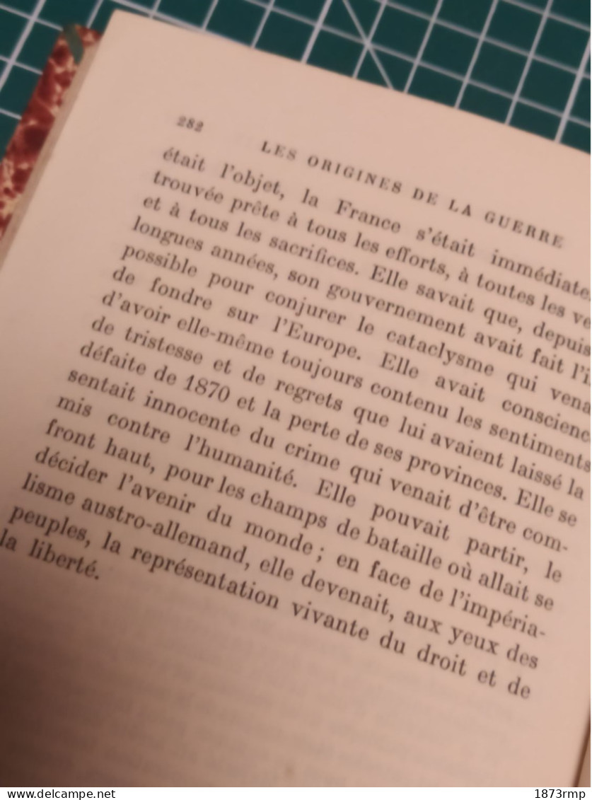 LES ORIGINES DE LA GUERRE , RAYMOND POINCARRE, EDITIONS PLON - French