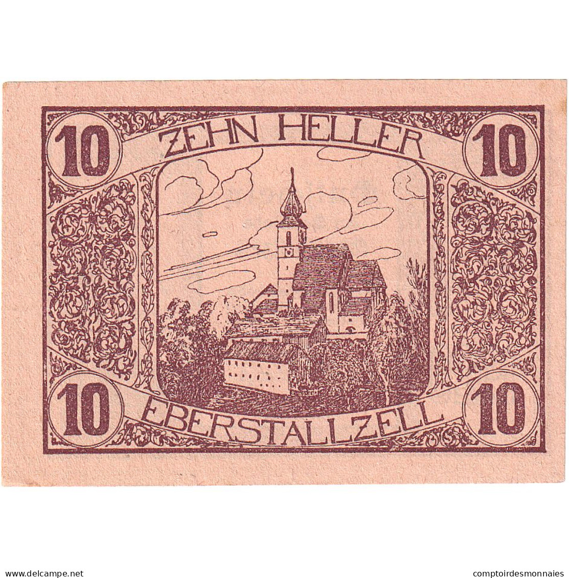 Autriche, Eberstallzell, 10 Heller, Eglise, 1920, 1920-10-31, SPL, Mehl:FS 146 - Oesterreich