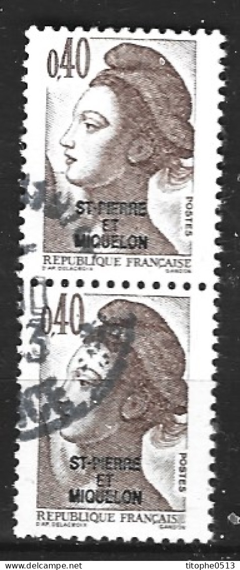 SAINT-PIERRE-ET-MIQUELON. N°459 Oblitéré De 1986. Liberté De Gandon. - Used Stamps