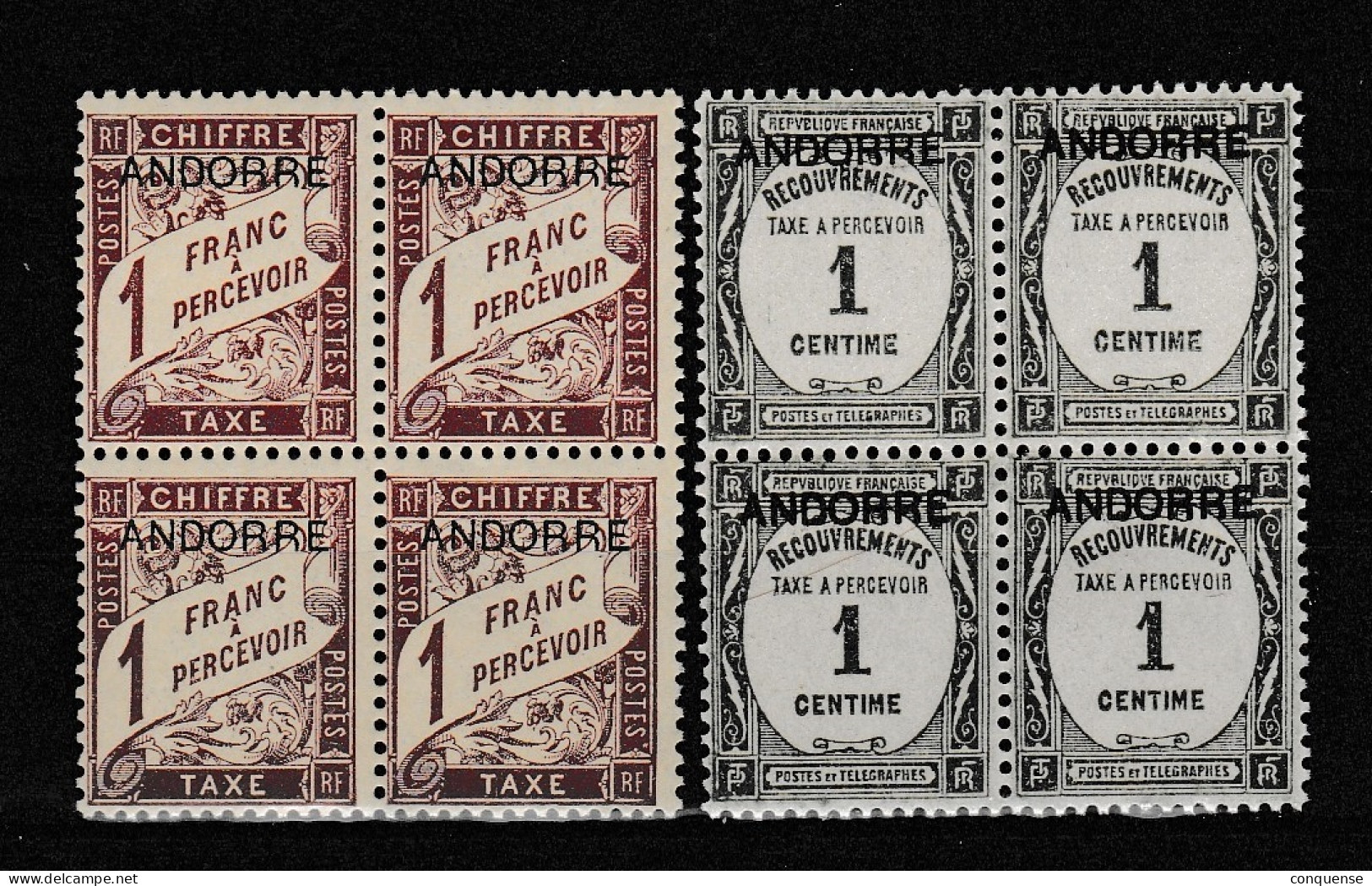 ANDORRA  FR 1931-33  **  MNH  YVERT  6+9  X4-  EL 6 VALOR  20 € EL 9 28 € ESCANEADOS  PORDETRAS - Ungebraucht