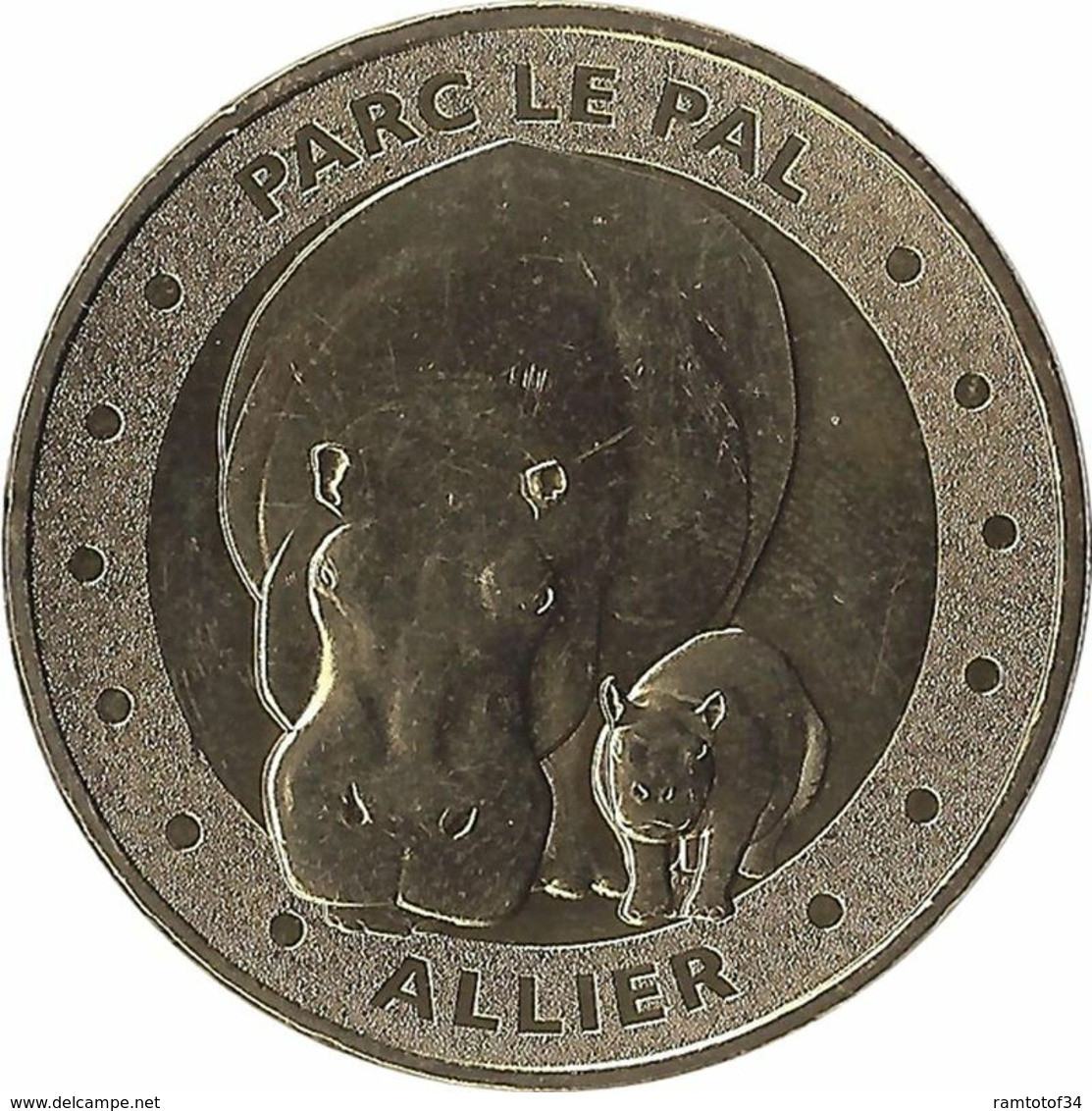 2015 MDP267 - DOMPIERRE-SUR-BESBRE - Parc Le Pal 8 (L'Hippopotame Et Le Bébé) / MONNAIE DE PARIS - 2015