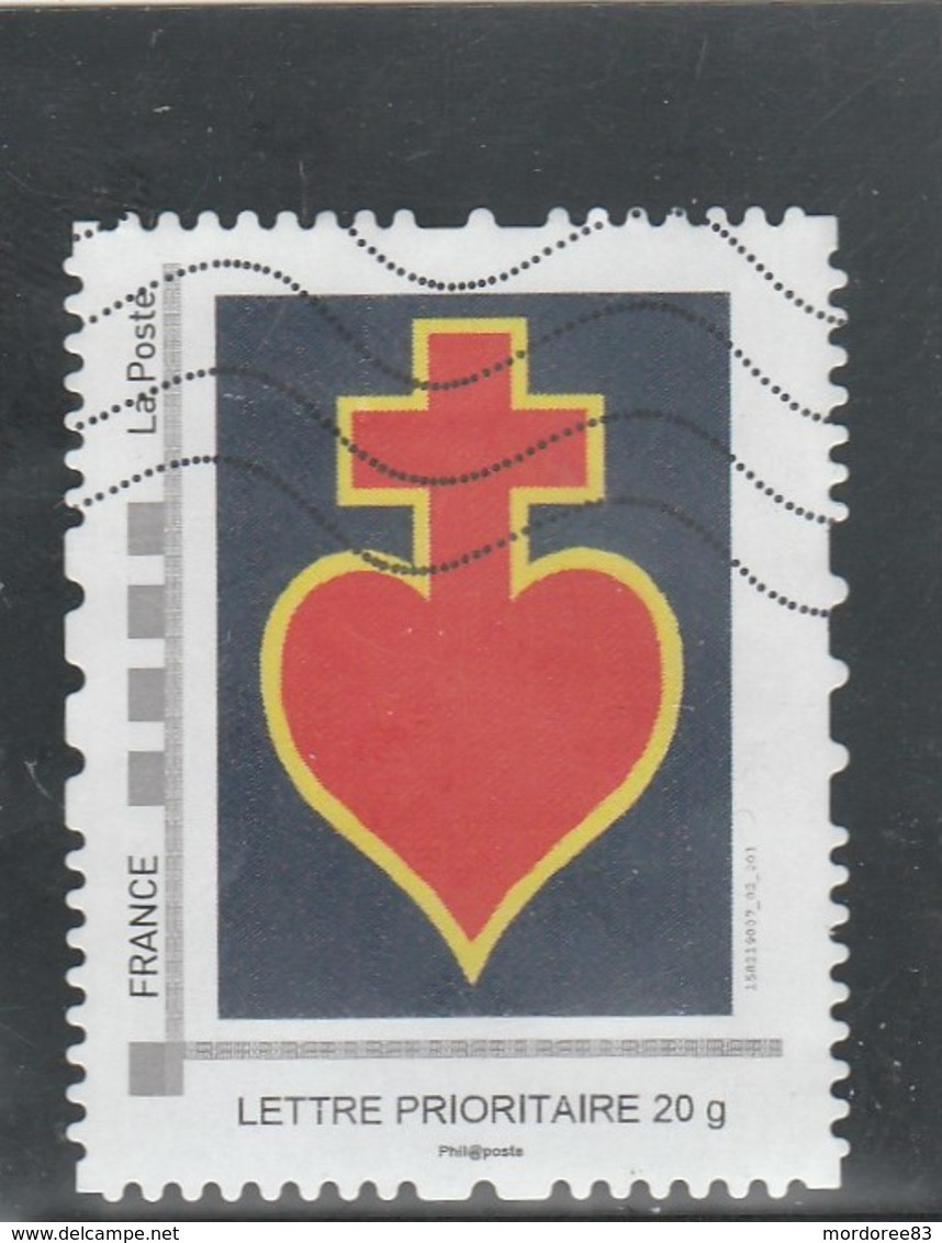 MON TIMBREAMOI- LETTRE 20G - CROIX + COEUR ROUGE     -        - - Oblitérés