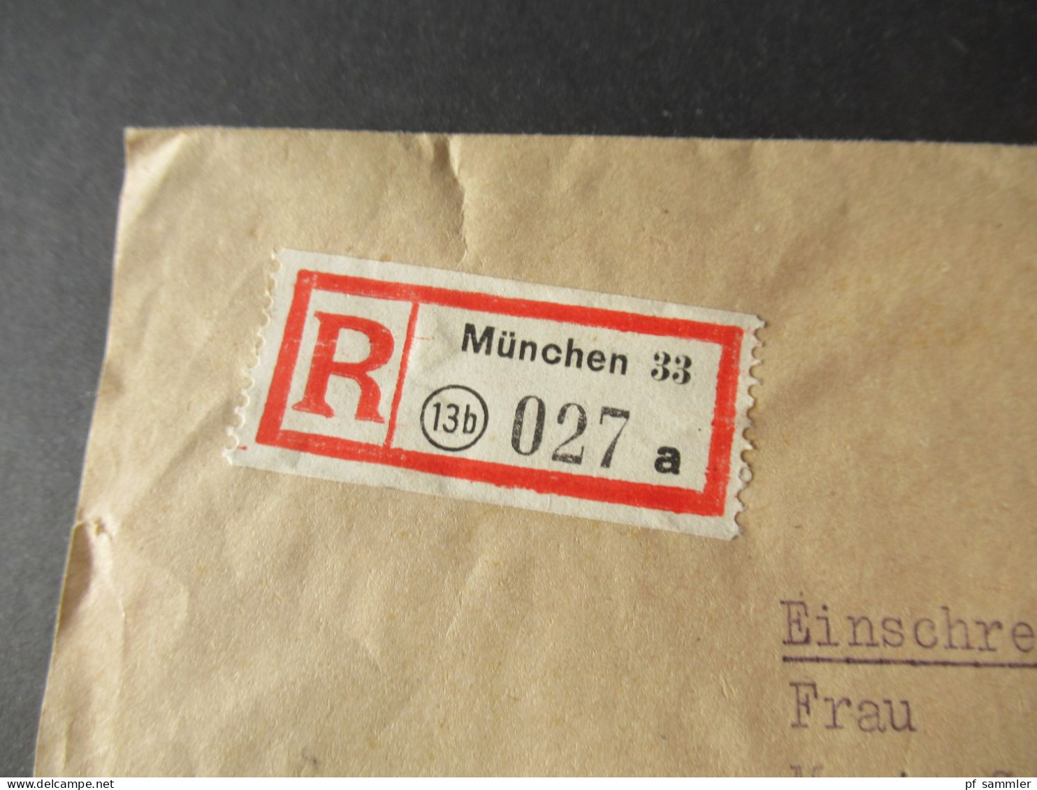 Bizone Bauten 1950 Mi.Nr.90 MiF Nr.85 Einschreiben München 33 Mit Inhalt! Nach Walderbach Oberpfalz - Lettres & Documents