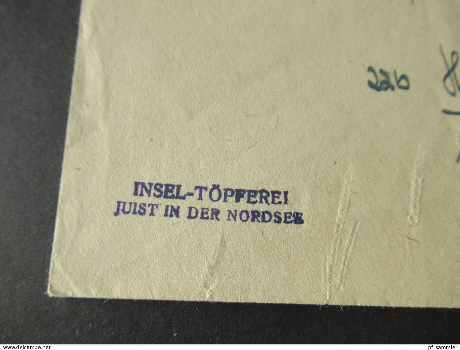 Bizone Bauten 1948 Mi.Nr.75 Und 82 MiF Abesender Stempel Insel Töpferei Juist In Der Nordsee / Stp. Nordseebad Juist - Brieven En Documenten