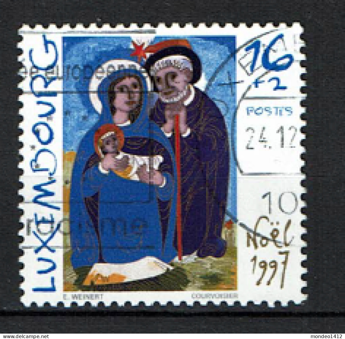 Luxembourg 1997 - YT 1385 - Merry Christmas, Noël, La Sainte Famille - Usati