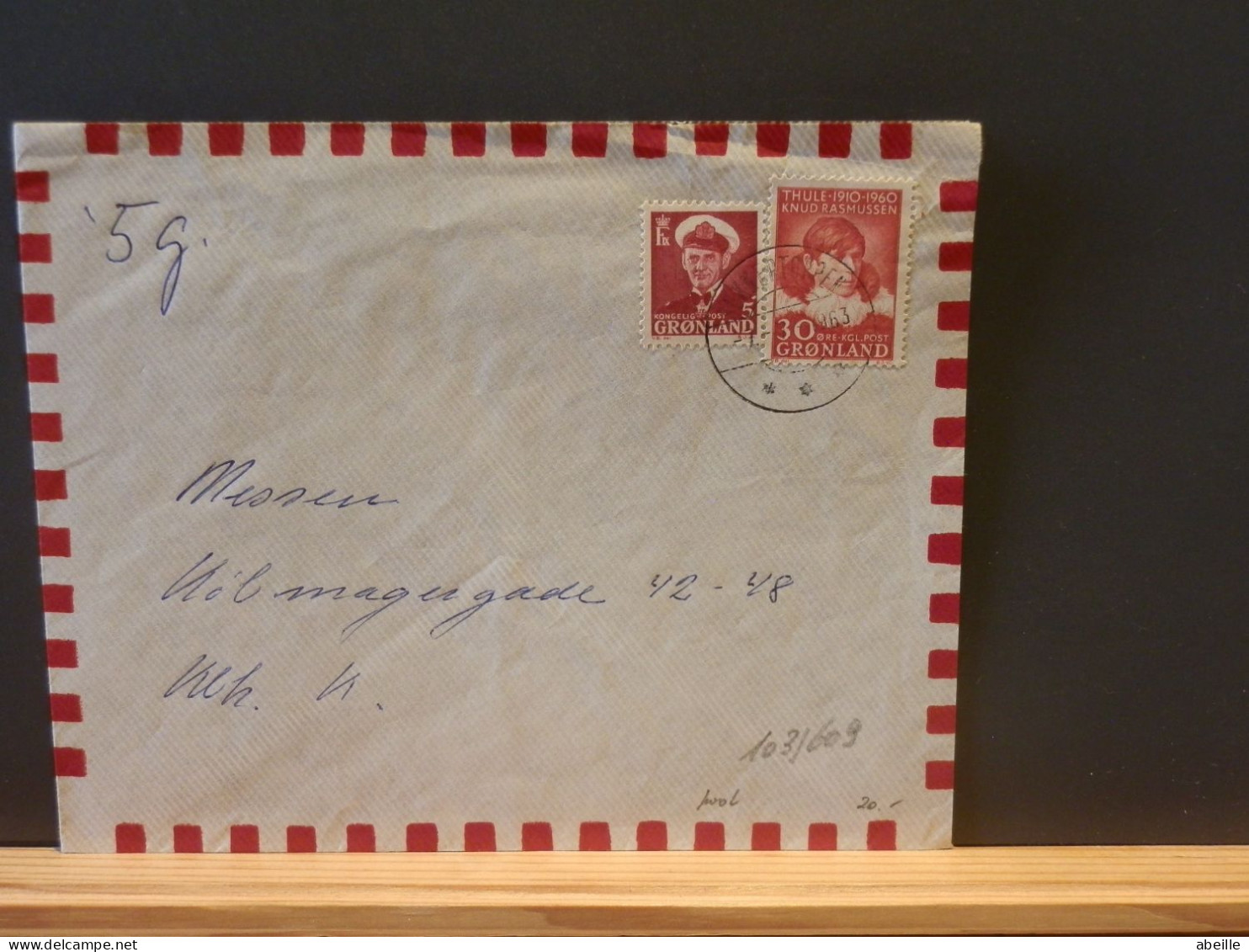 103/609 LETTRE  GRONLAND  1963 - Storia Postale