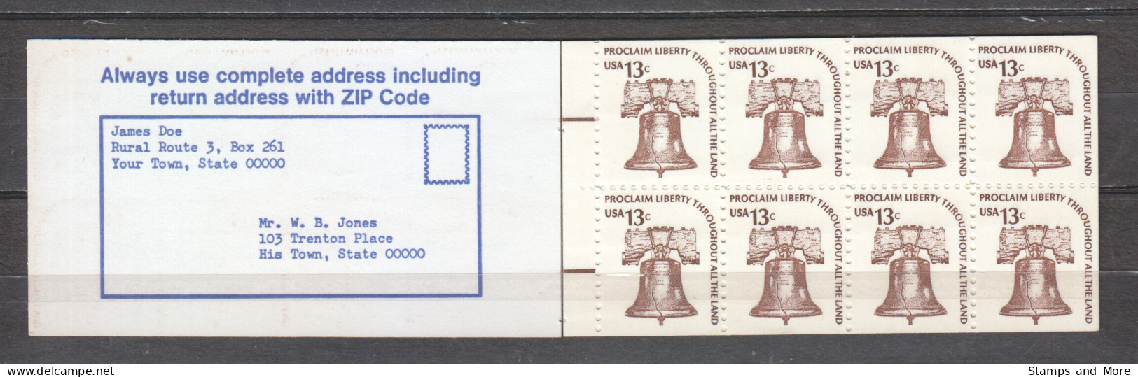 USA 1975 Mi MH 91 MNH LIBERTY BELL (*) - 1941-80