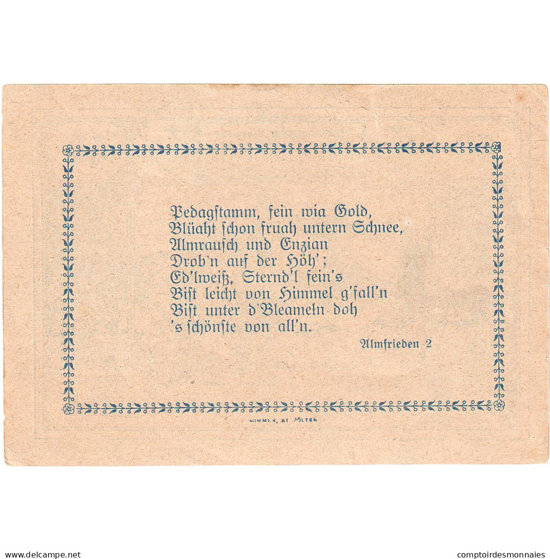 Autriche, Mitterbach, 50 Heller, Montagne, 1920, 1920-12-31, SUP, Mehl:FS 618a - Oesterreich