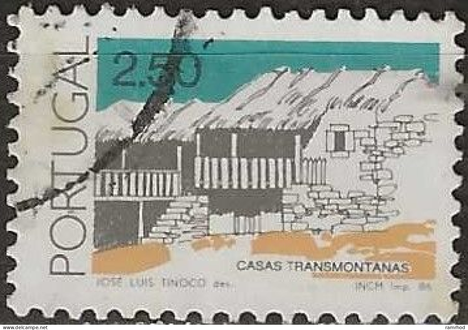 PORTUGAL 1985 Architecture - 2e.50, Tras-os-montes Houses FU - Used Stamps