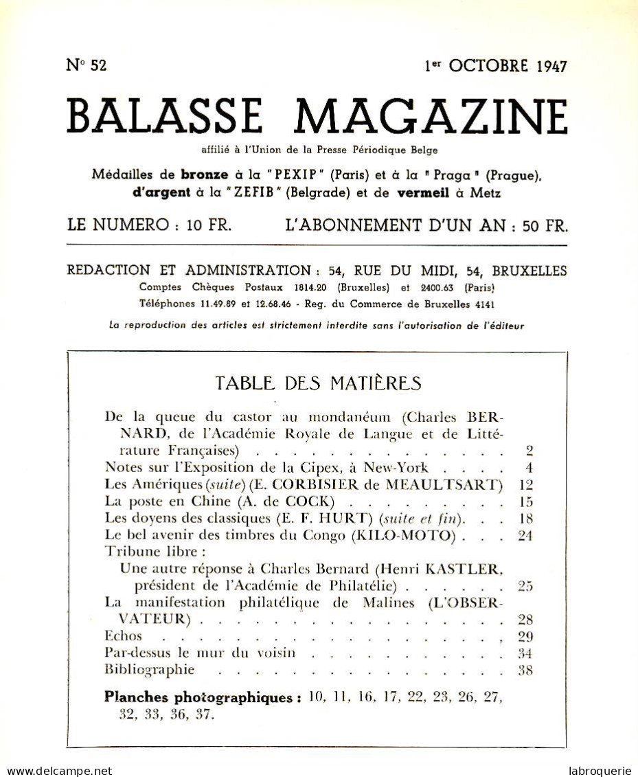 LIT - BALASSE MAGAZINE - N°52 - French (from 1941)