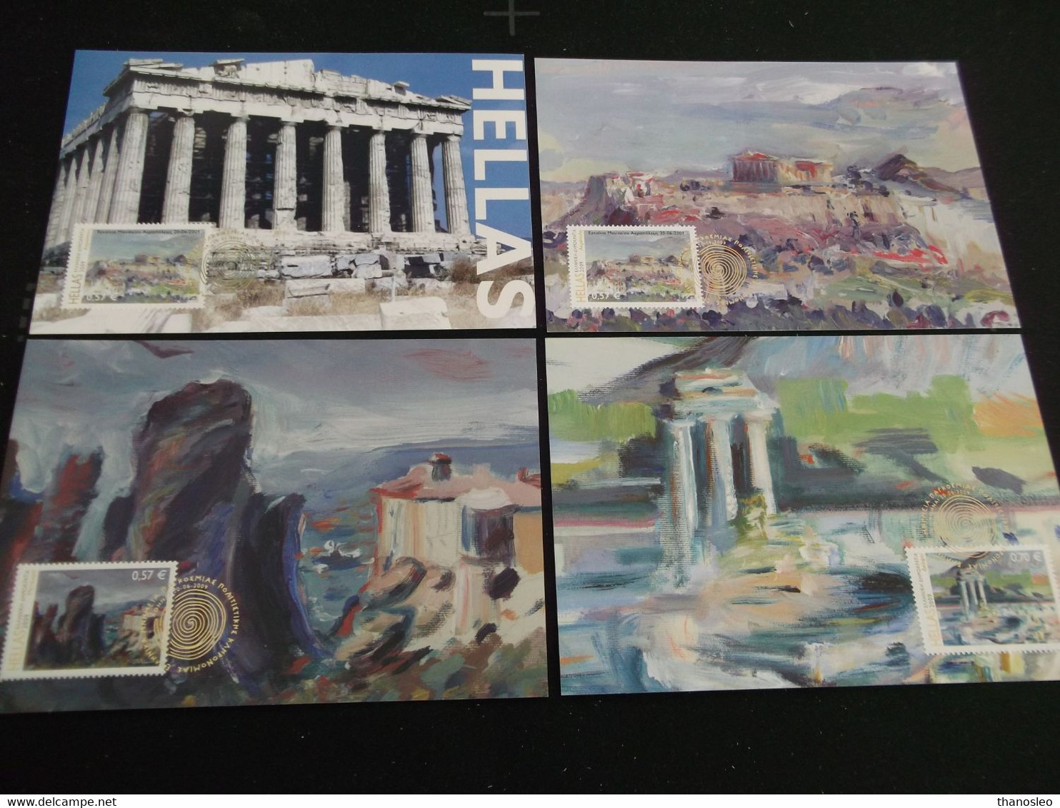 Greece 2009 Greek Monuments Of World Cultural Heritage Card Set VF - Cartes-maximum (CM)