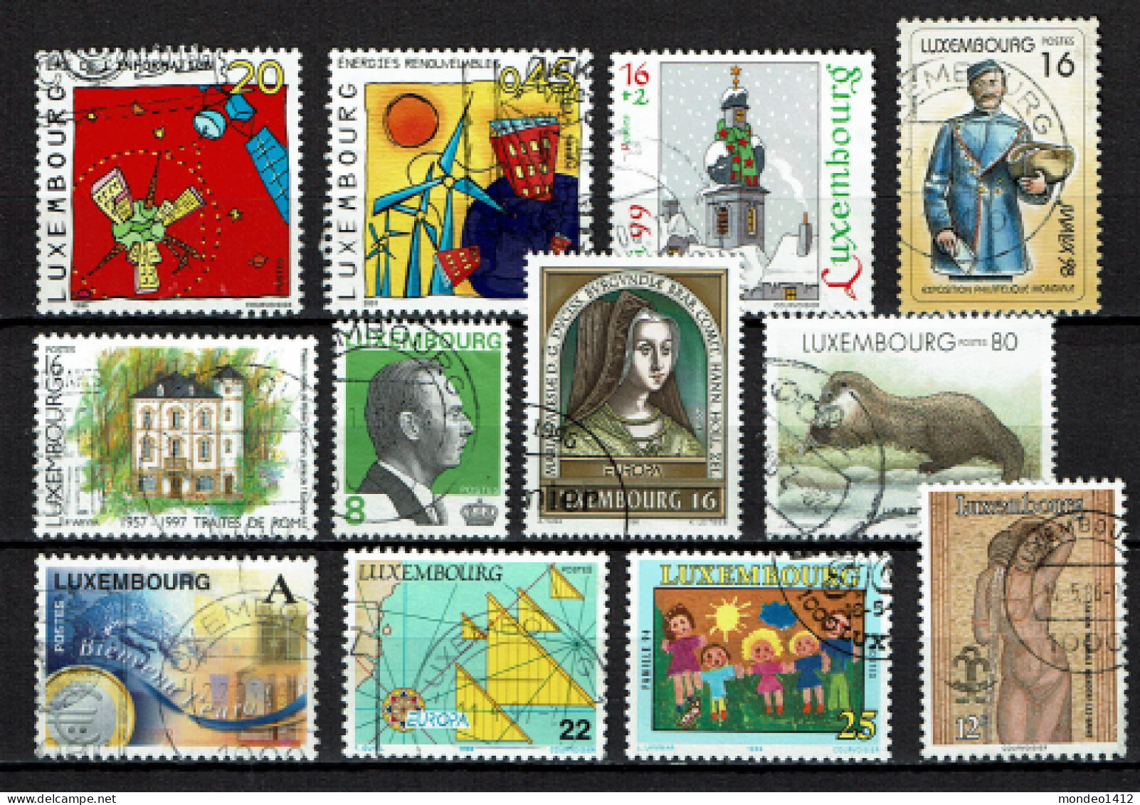 Luxembourg - Luxemburg - Timbres Oblitérés, Different Stamps 12 - Collections