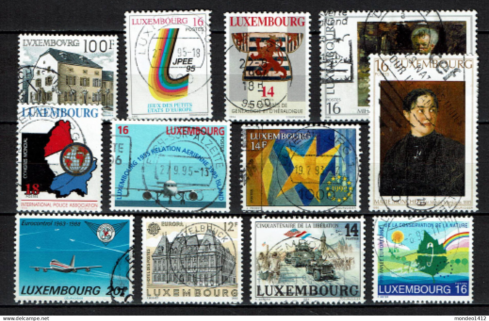 Luxembourg - Luxemburg - Timbres Oblitérés, Different Stamps 13 - Verzamelingen