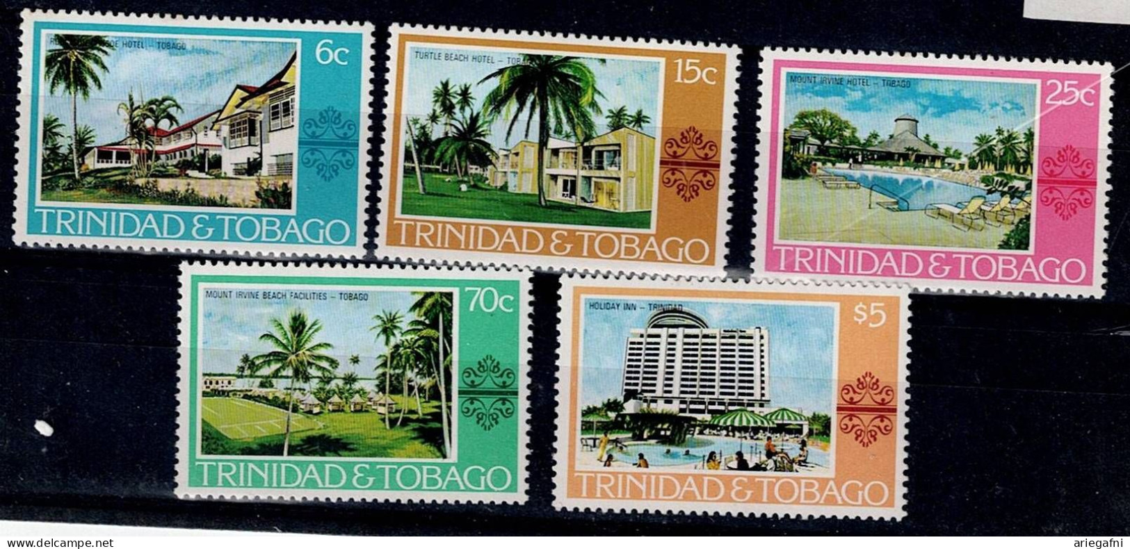 TRINIDAD & TOBAGO 1976 LANDSCAPE PAINTINGS MI No 345-9 MNH VF!! - Trinidad & Tobago (1962-...)