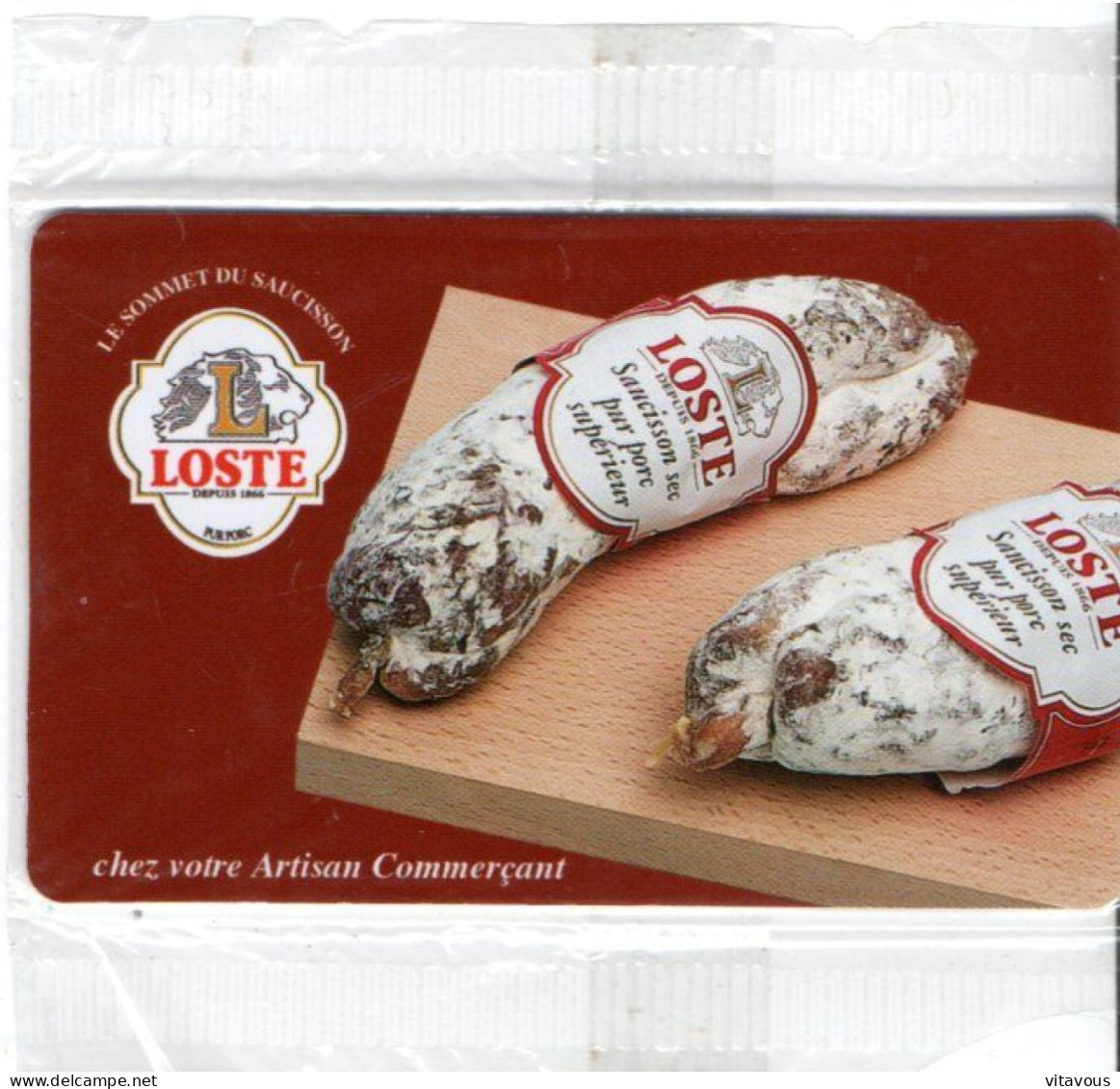 Saucisson LOSTE Carte Prépayée France NSB Card (F 301) - Altri & Non Classificati