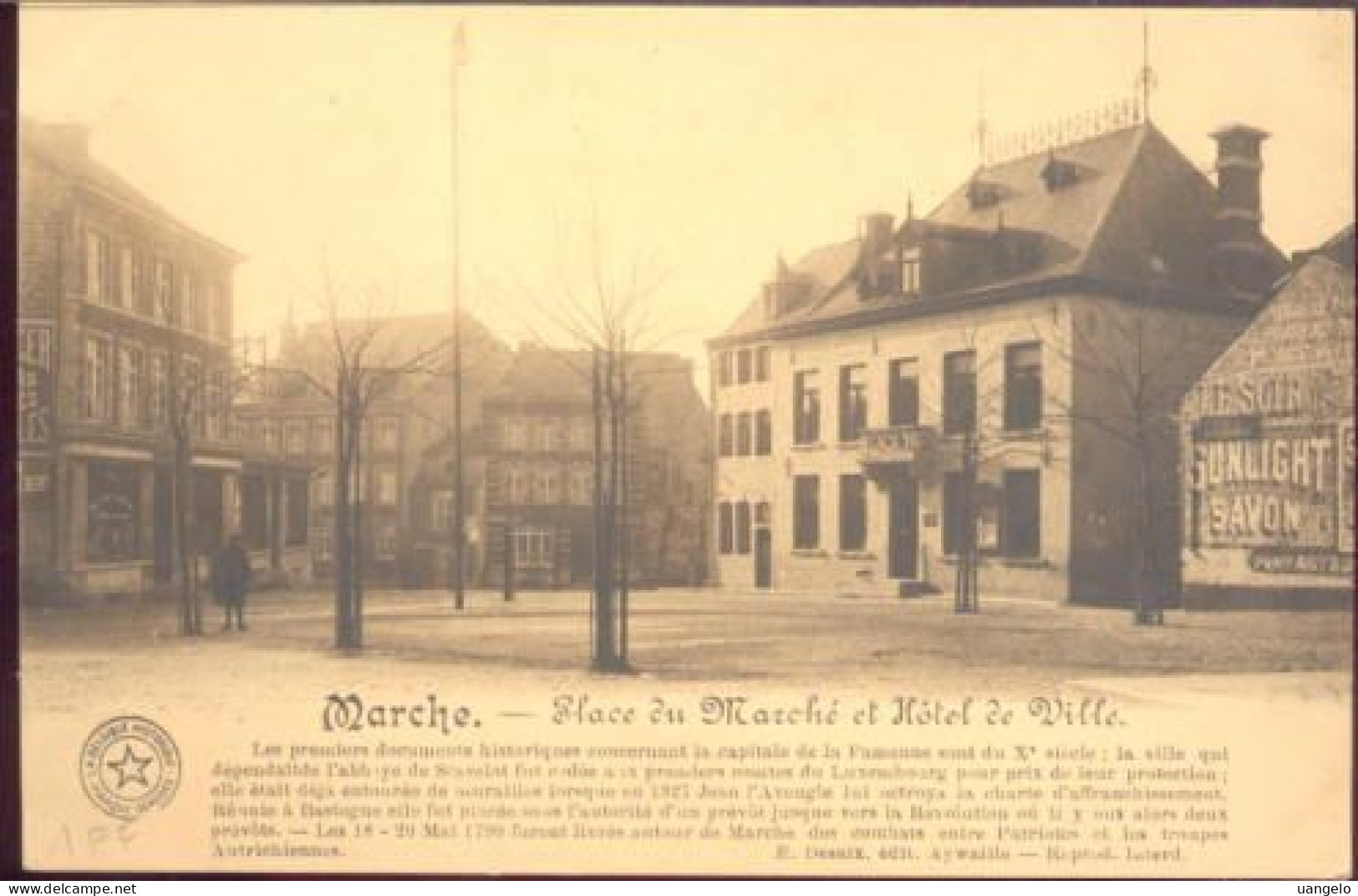 %1031 MARCHE FAMENNE - PLACE DU MARCHE' ET HOTEL DE VILLE - Marche-en-Famenne