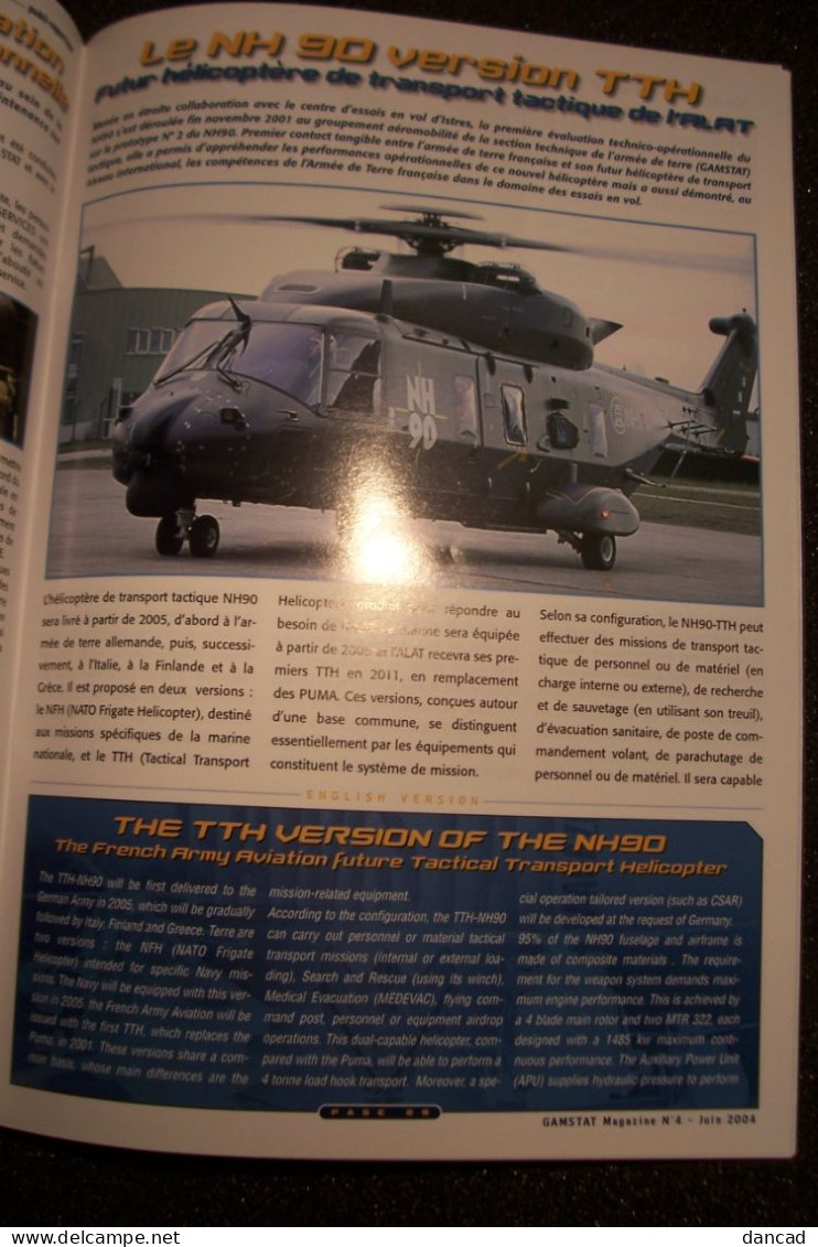 ALAT   - GAMSTAT  N° 4 -( 2004 ) -  TIGRE - NH 90 - HELICOPTERE  - MILITARIA - ( Pas De Reflet Sur L'original ) - Aviation