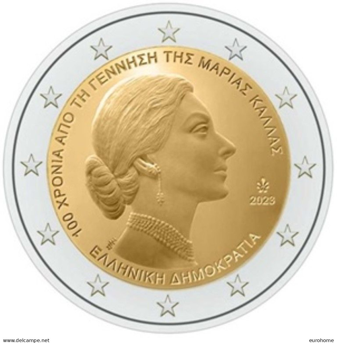 Griekenland  2023    2 Euro Commemo  "Maria Callas"     UNC Uit De Rol  UNC Du Rouleaux !! - Grecia