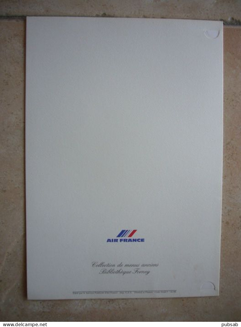 Avion / Airplane /  AIR FRANCE / Menus Anciens / Vol Paris - Santiago /menu - Menus