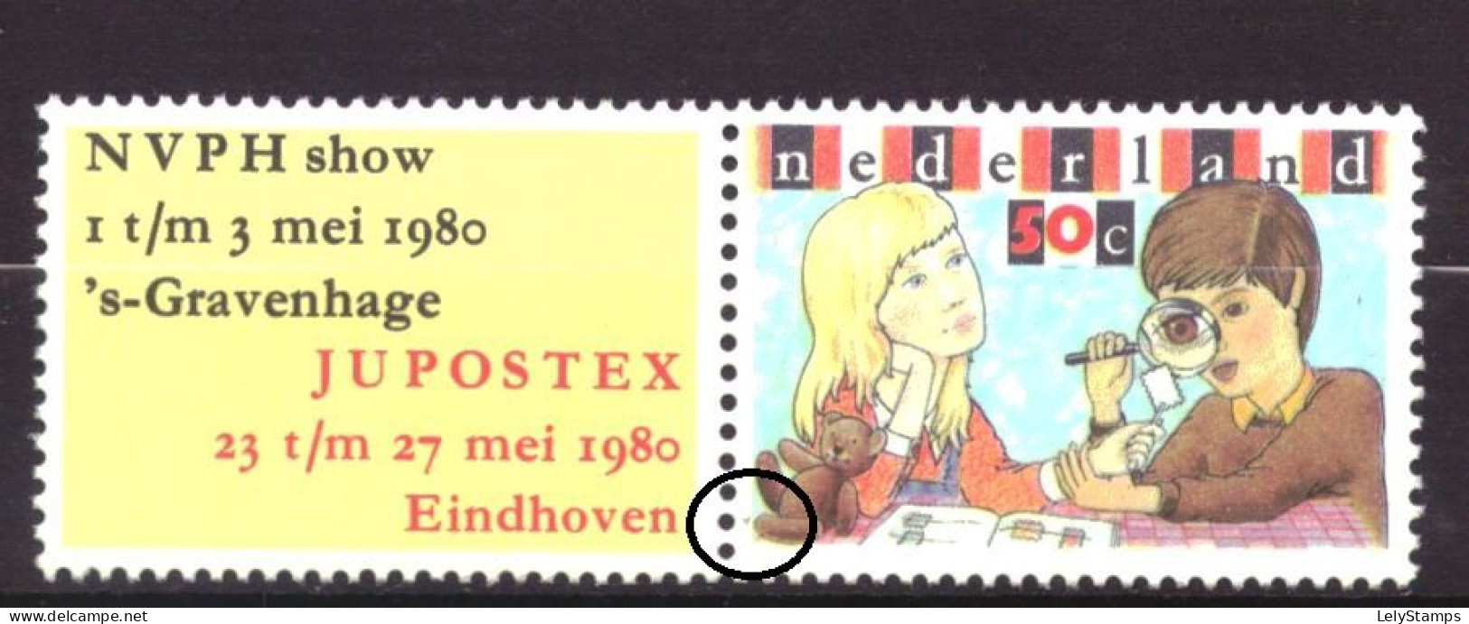 Nederland / Niederlande / Pays Bas / Netherlands 1201 PM8 Plaatfout Plate Error MNH ** (1980) - Variedades Y Curiosidades