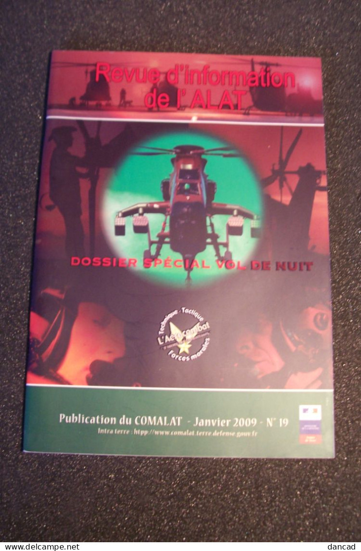 ALAT   - AVIATION  - HELICOPTERE  - MILITARIA - Dossier Spécial Vol De Nuit  - ( Pas De Reflet Sur L'original ) - Aviation