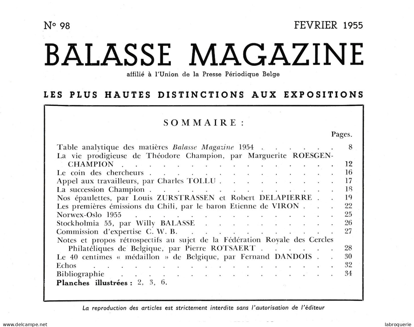 LIT - BALASSE MAGAZINE - N°98 - Français (àpd. 1941)