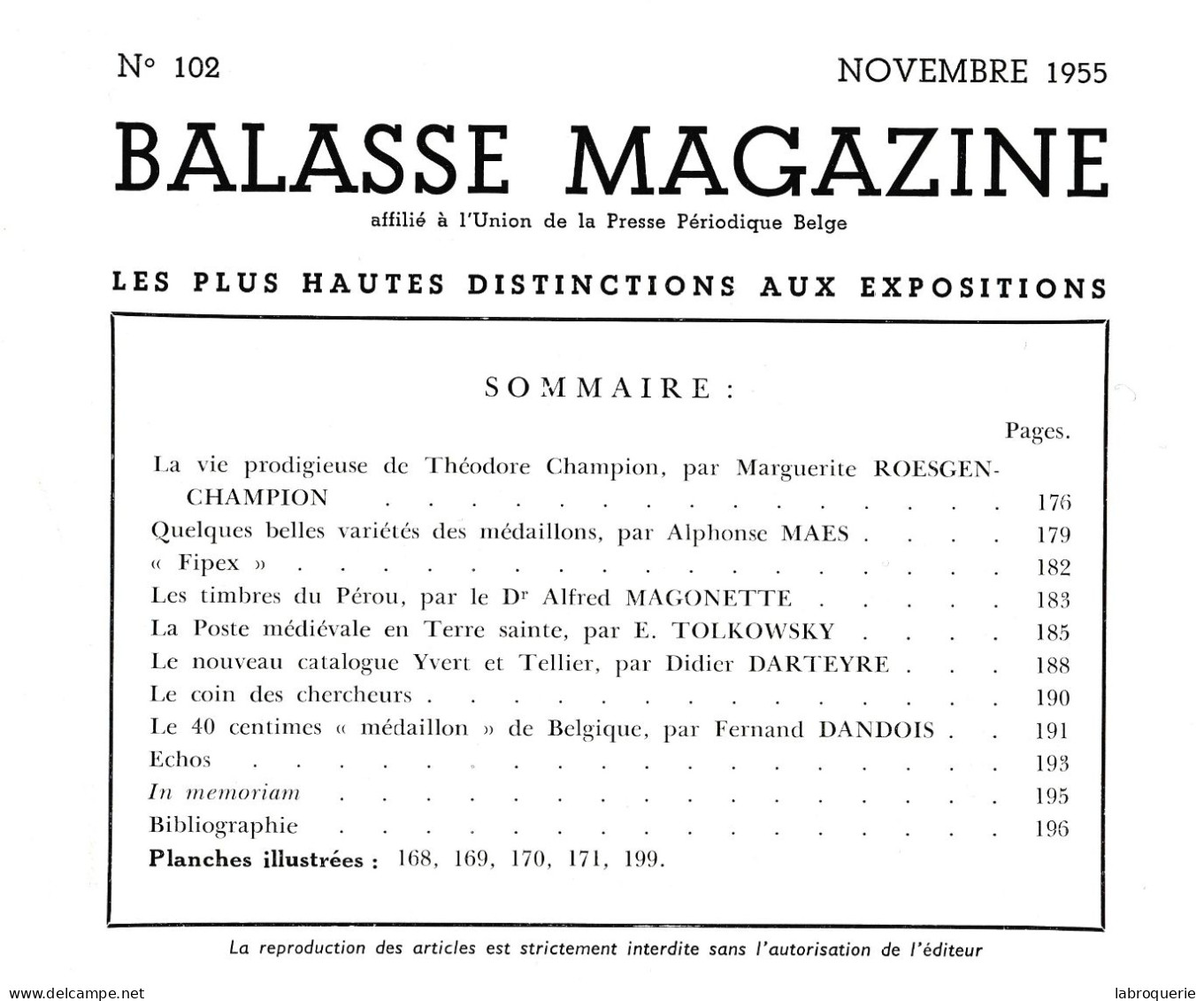 LIT - BALASSE MAGAZINE - N°102 - Französisch (ab 1941)
