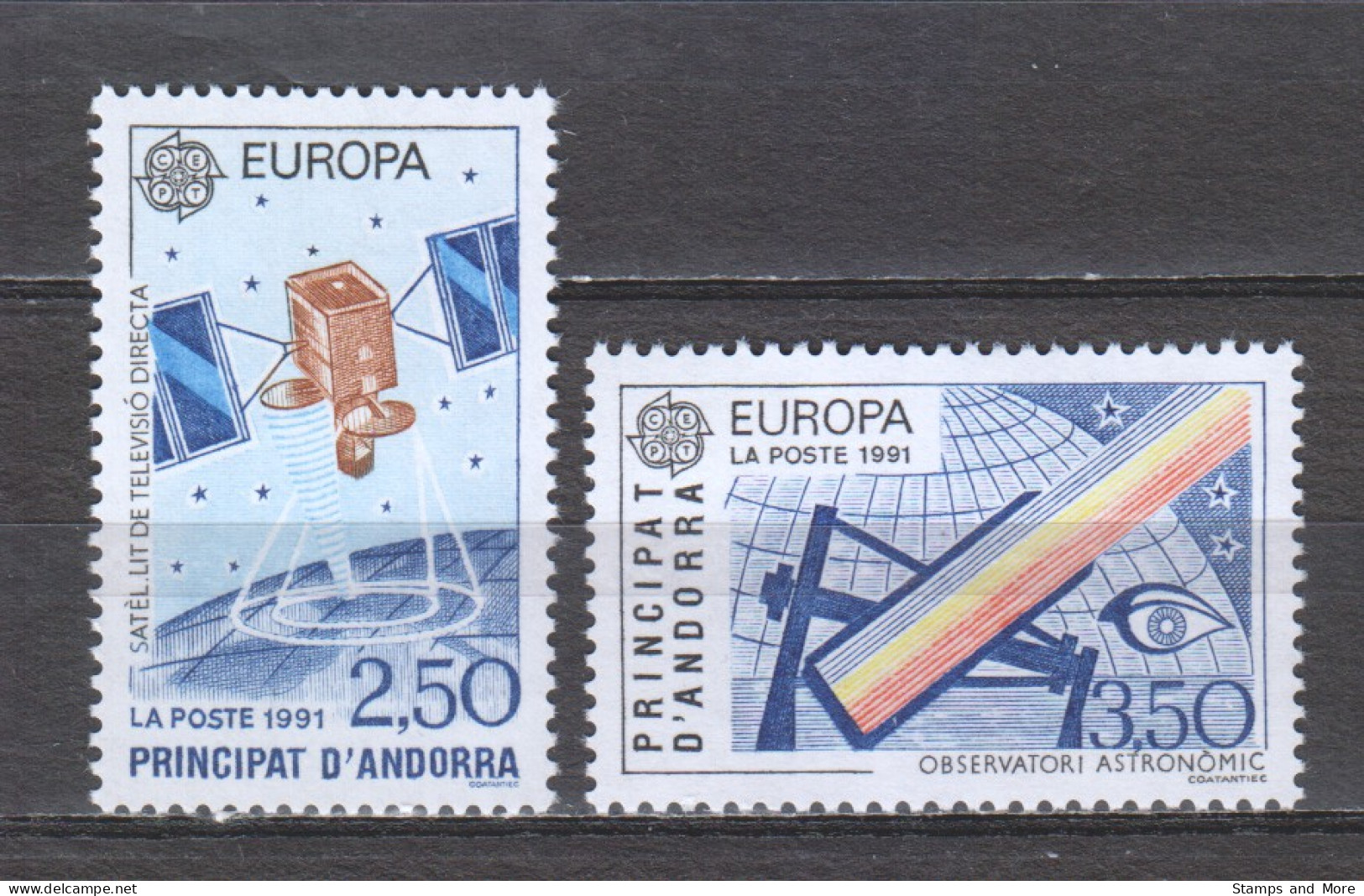 Andorra French 1991 Mi 423-424 MNH EUROPA CEPT  - 1991