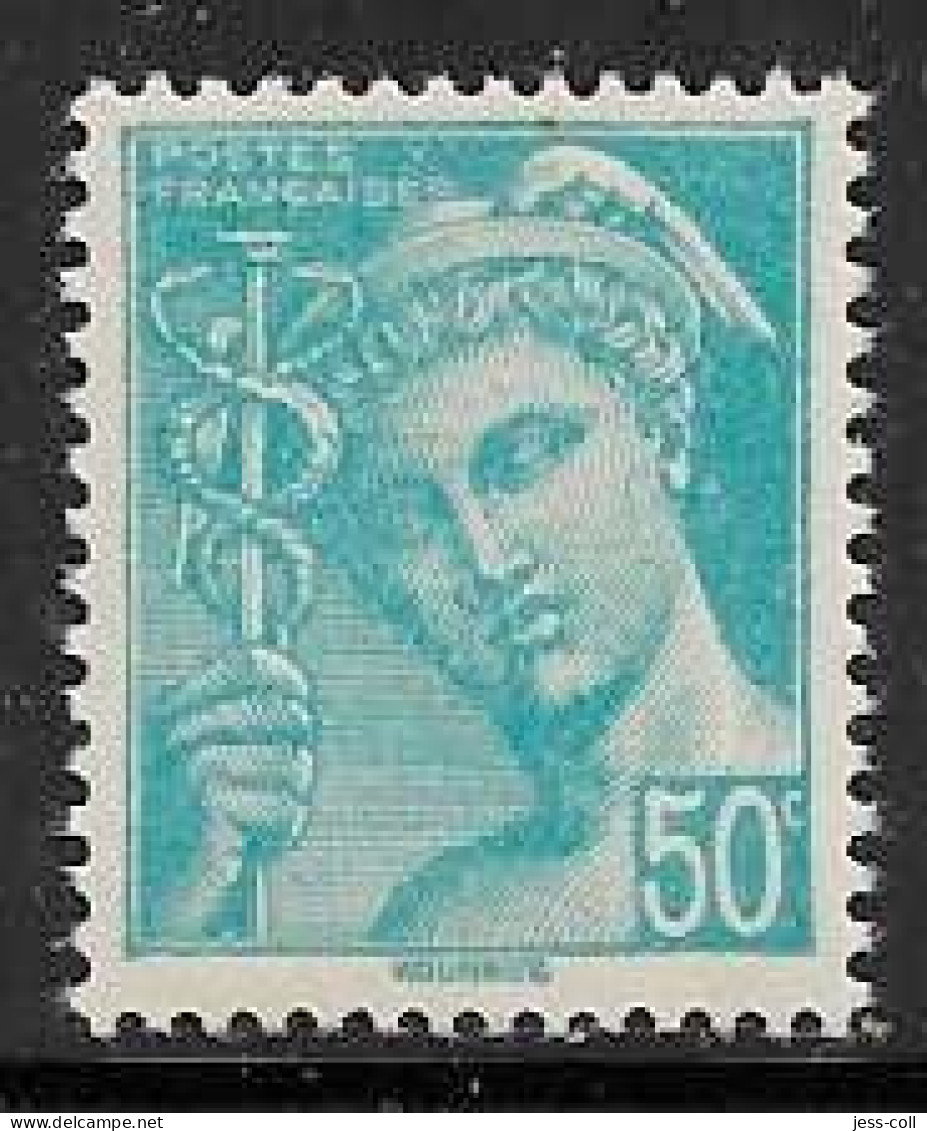 Yvert 549 50 C Turquoise - ** - 1938-42 Mercurio