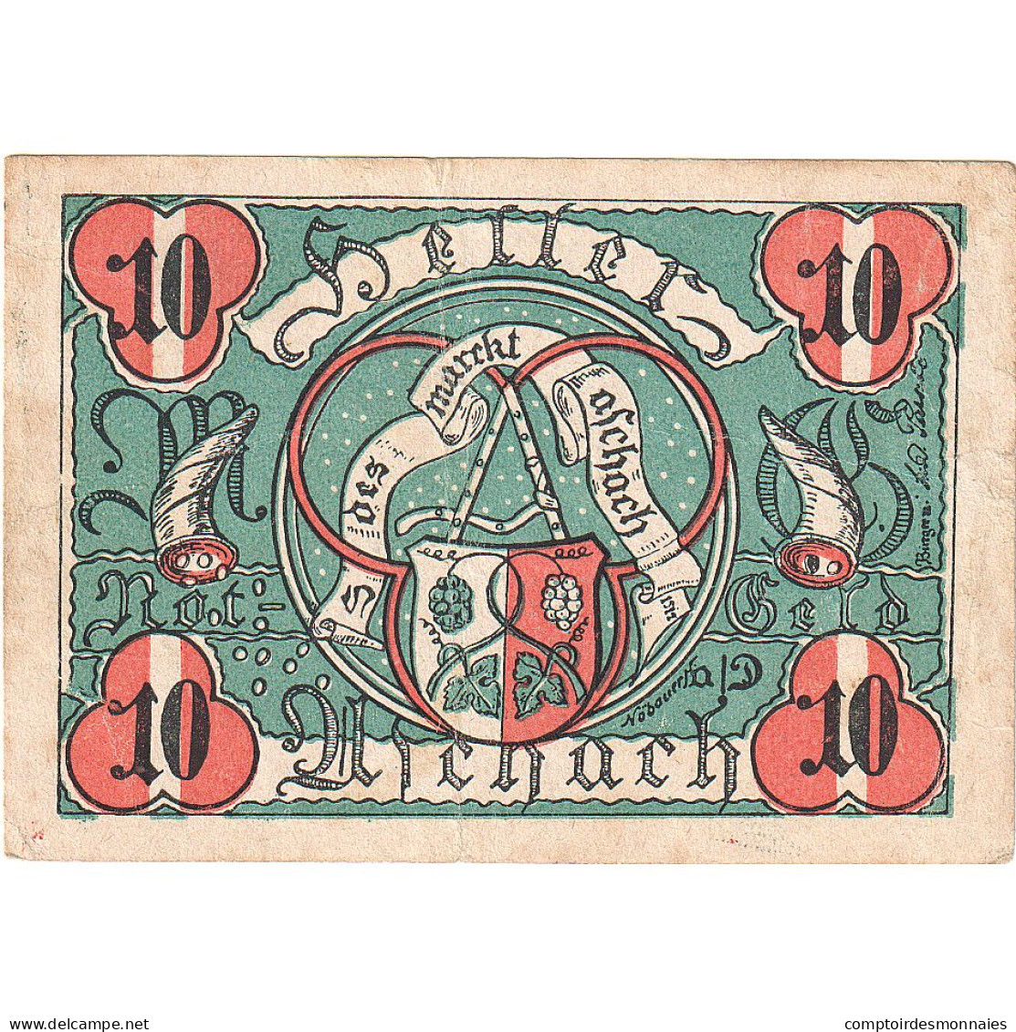 Autriche, Aschach, 10 Heller, Blason, 1920, TB, Mehl:FS 53IIb01 - Oesterreich