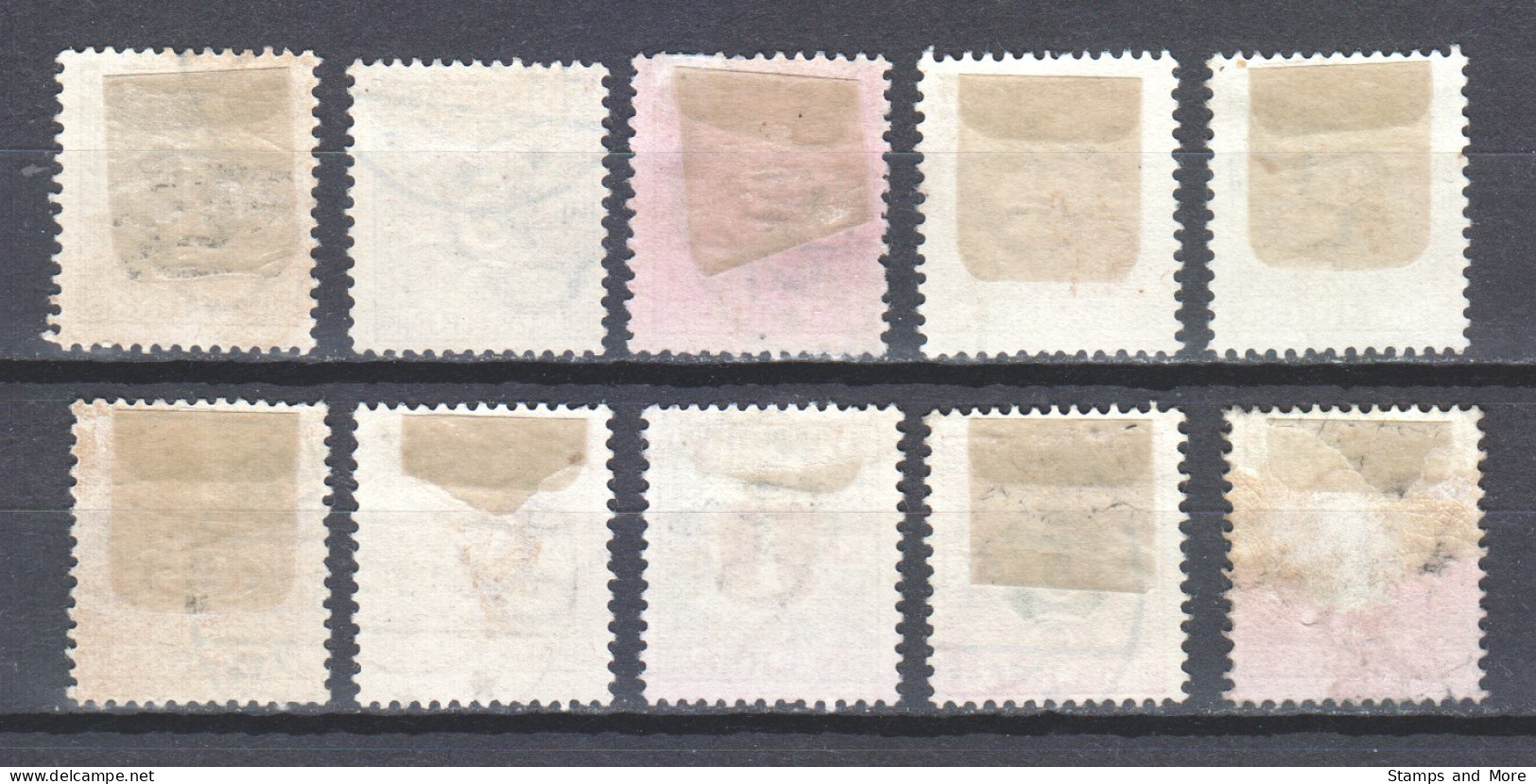 Denmark 1907 Verrechnungsmarken Mi 1-10X Canceled  - Servizio