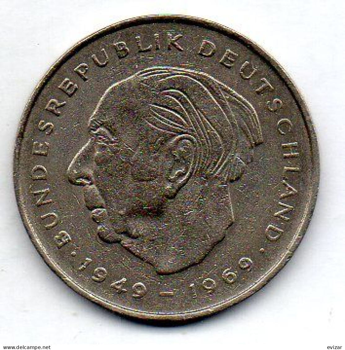 GERMANY - FEDERAL REPUBLIC, 2 Mark, Copper-Nickel, Year 1971-F, KM # 127 - 2 Marchi