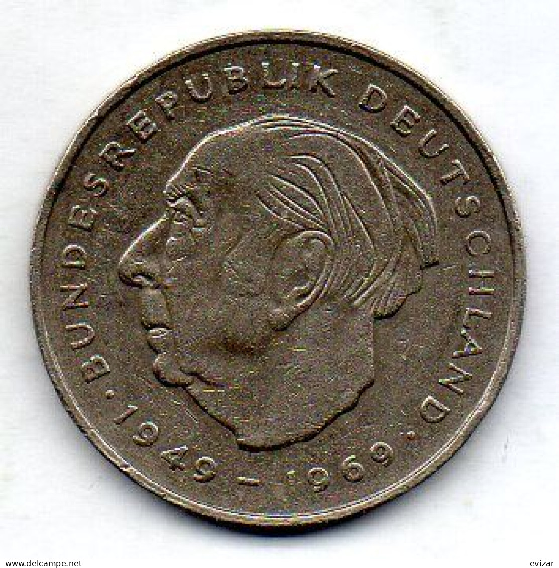 GERMANY - FEDERAL REPUBLIC, 2 Mark, Copper-Nickel, Year 1976-J, KM # 127 - 2 Mark