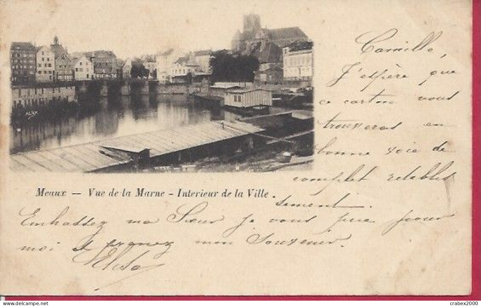 Y&T N°103     MEAUX   Vers   CONDE EN BRIE    1900 - Brieven En Documenten