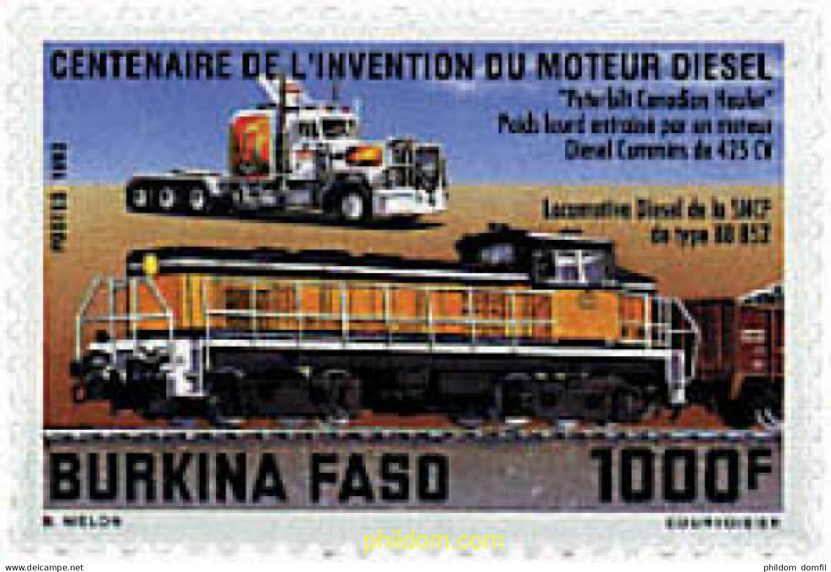 57811 MNH BURKINA FASO 1993 CENTENARIO DEL MOTOR DIESEL - Burkina Faso (1984-...)