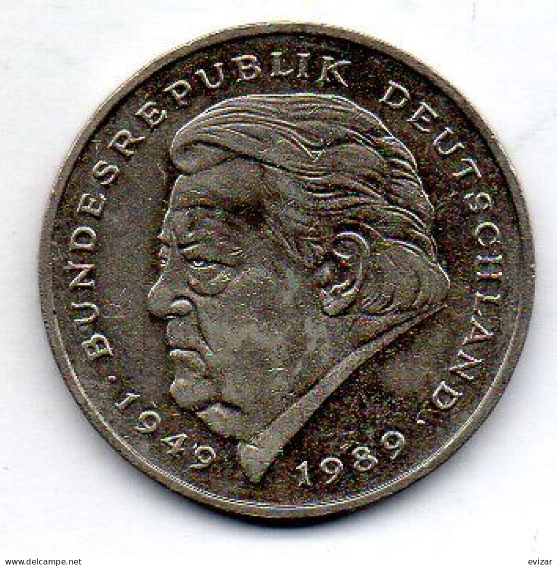 GERMANY - FEDERAL REPUBLIC, 2 Mark, Copper-Nickel, Year 1990-G, KM # 175 - 2 Mark