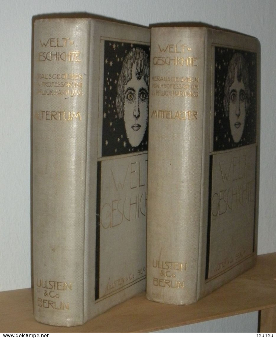 2 Bücher Weltgeschichte Band 1 + 2 Von 1908 Ullstein Verlag Super - 2. Mittelalter