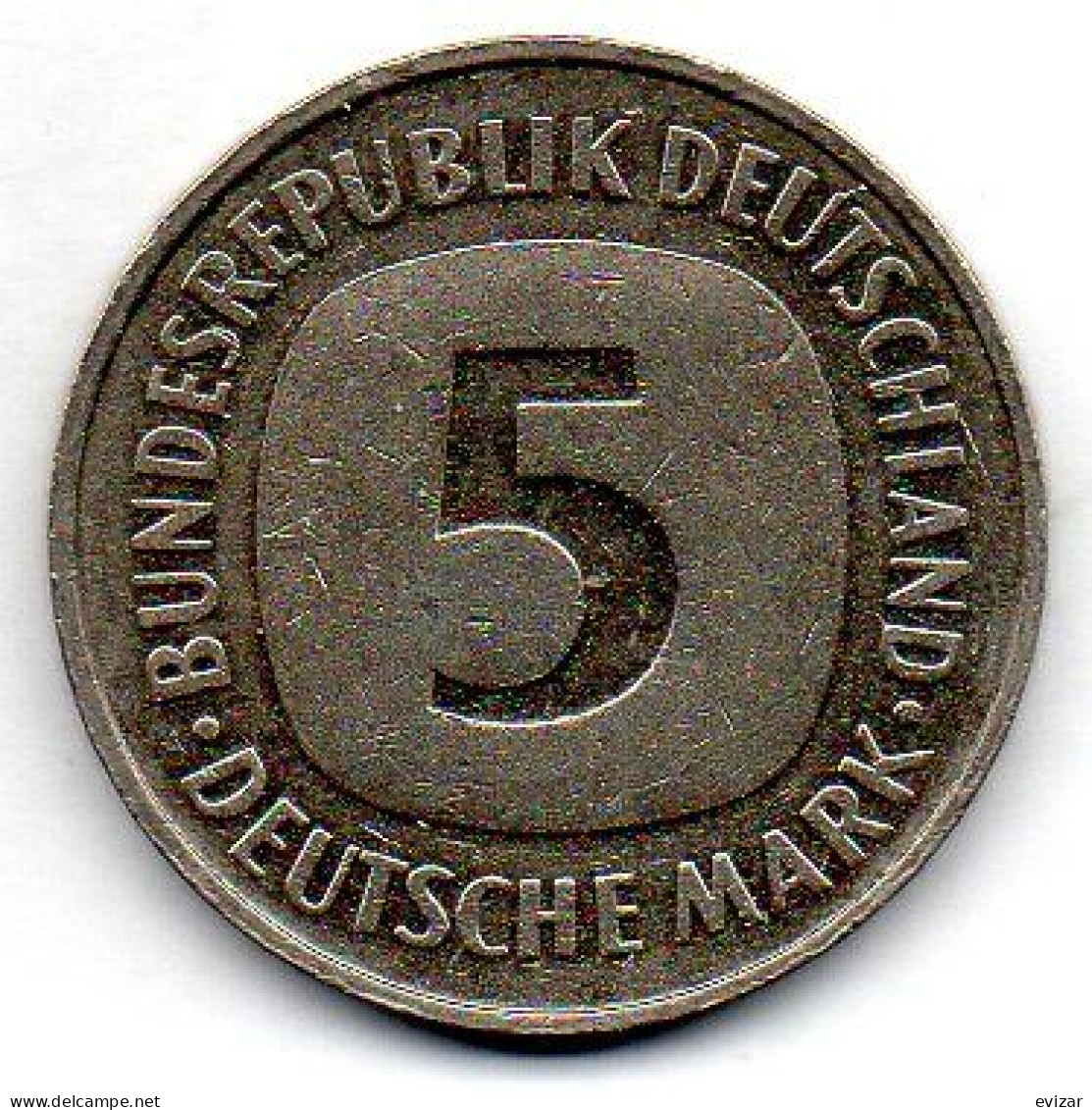 GERMANY - FEDERAL REPUBLIC, 5 Mark, Copper-Nickel, Year 1992-A, KM # 140.1 - 5 Mark