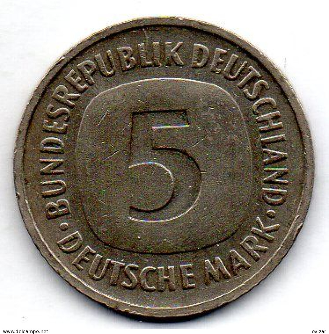 GERMANY - FEDERAL REPUBLIC, 5 Mark, Copper-Nickel, Year 1993-J, KM # 140.1 - 5 Mark