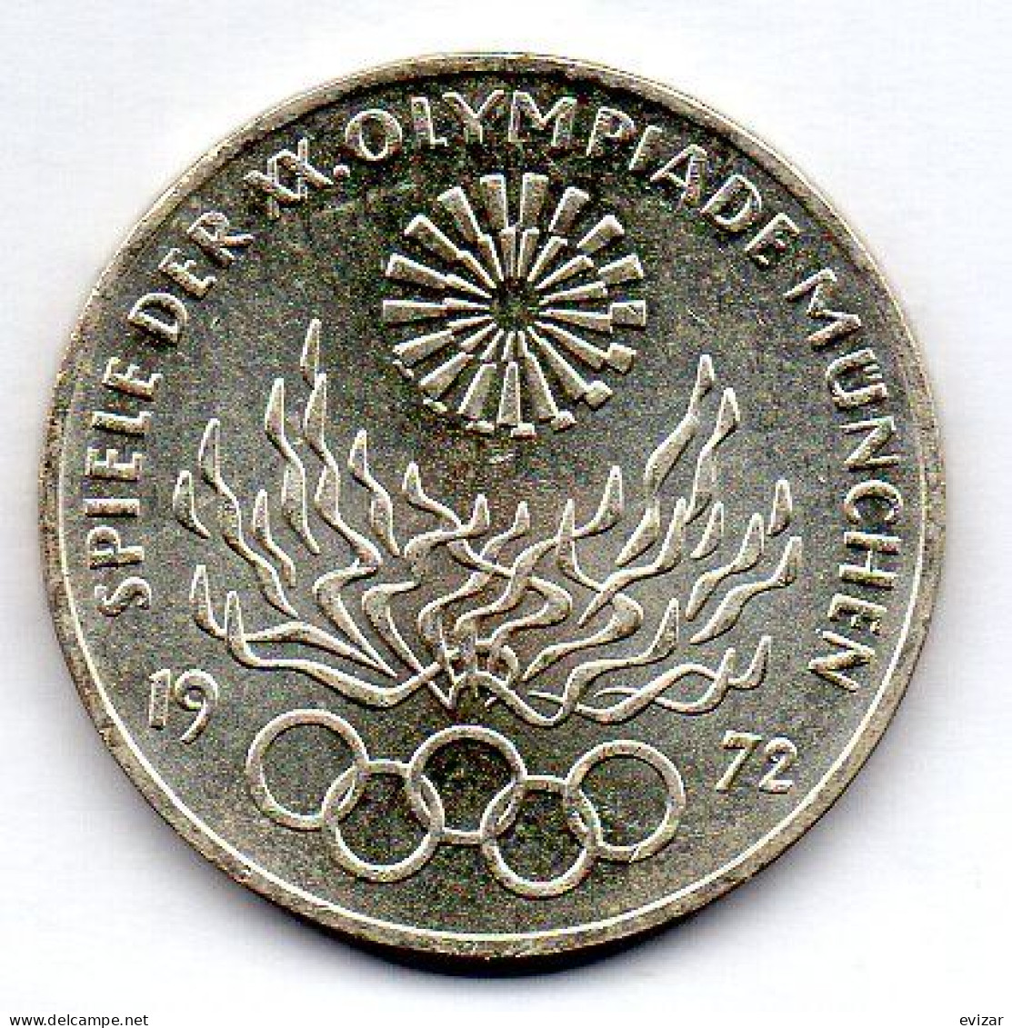 GERMANY - FEDERAL REPUBLIC, 10 Mark, Silver, Year 1972-G, KM # 135 - 10 Marchi