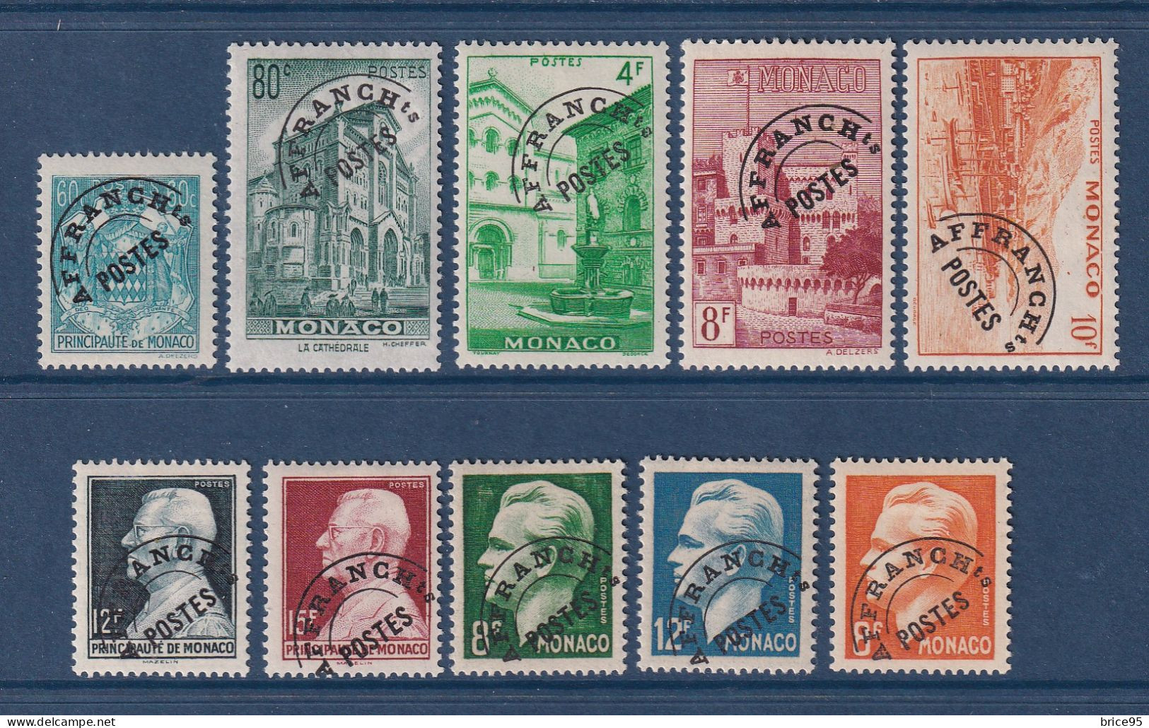 Monaco - Préoblitéré - YT N° 1 à 10 * - Neuf Avec Charnière - 1943 à 1951 - VorausGebrauchte
