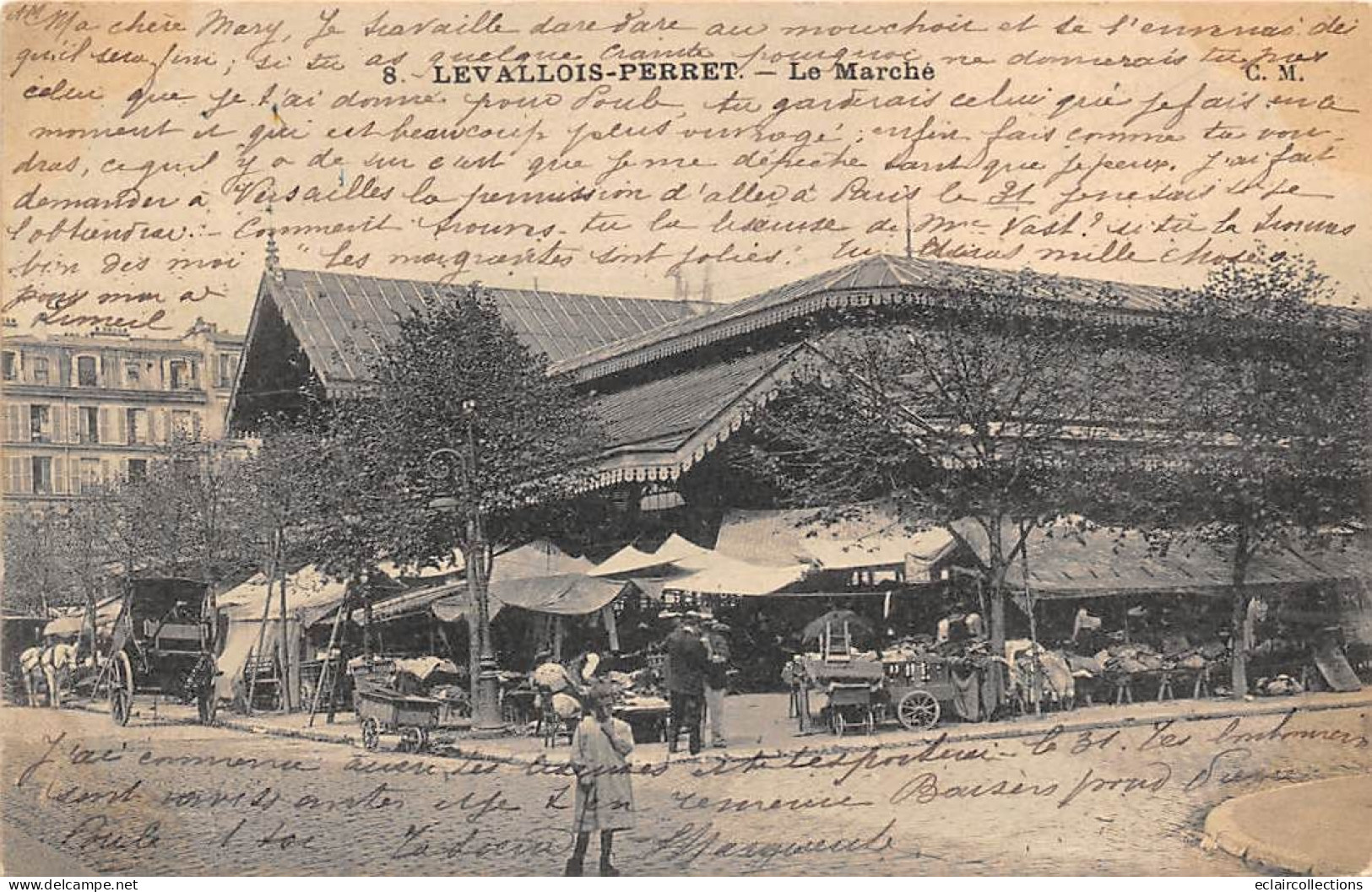 Levallois Perret          92        Le Marché . Les Halles    N° 8       (Voir Scan) - Levallois Perret