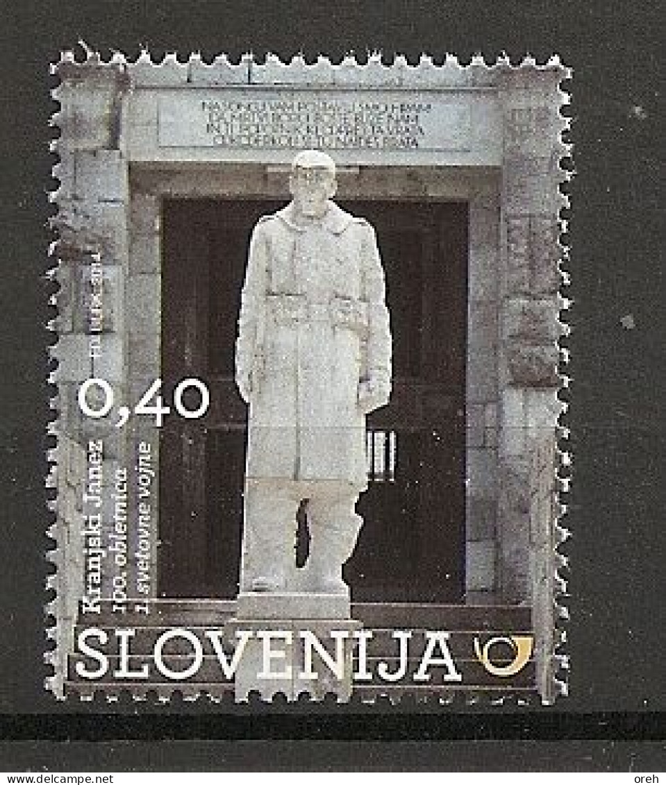 SLOVENIA 2014,FIRST WORLD WAR,WW1,MONUMENT,CARNIOLAN JANEZ,MNH - Slowenien