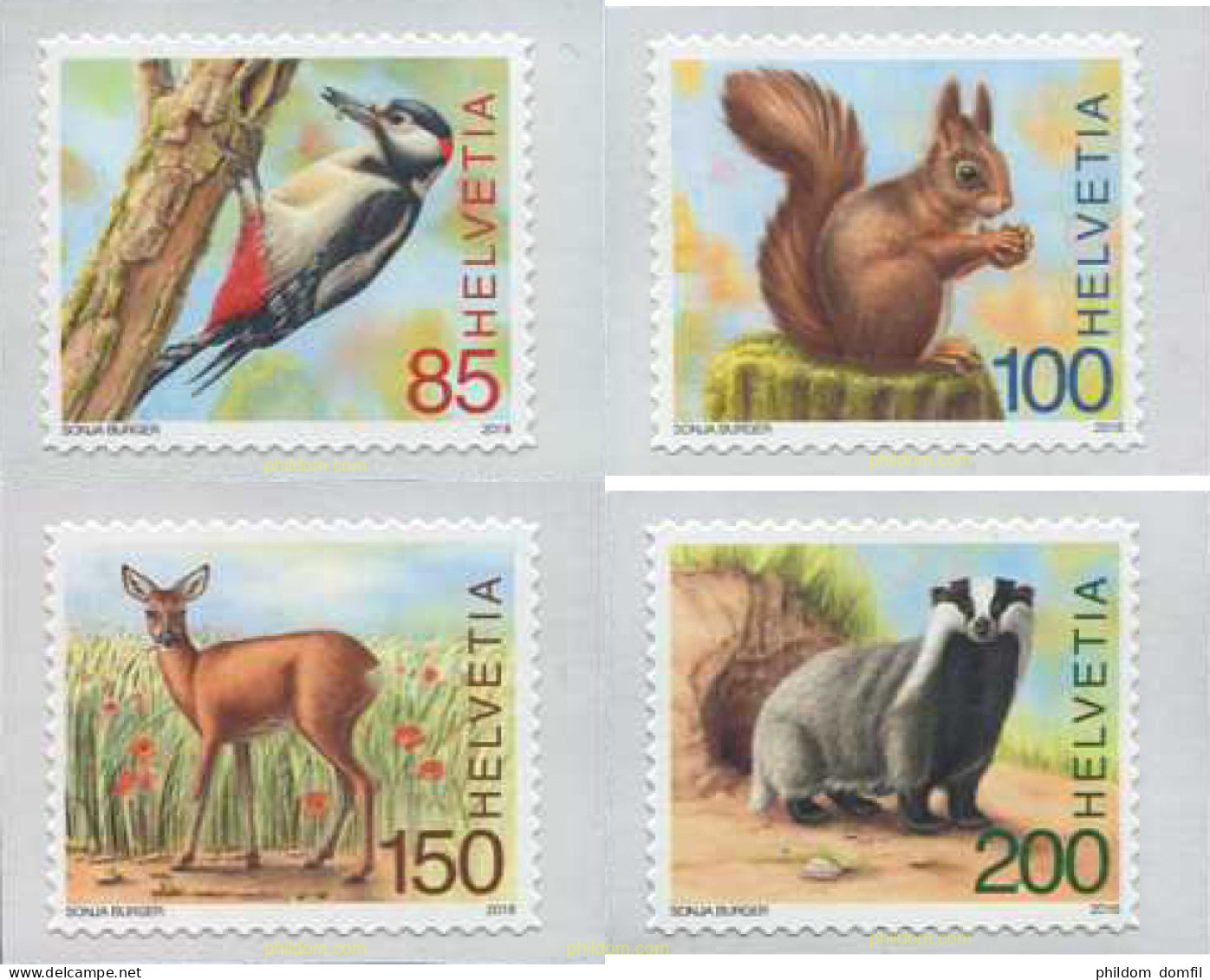 595164 MNH SUIZA 2018 FAUNA - Neufs