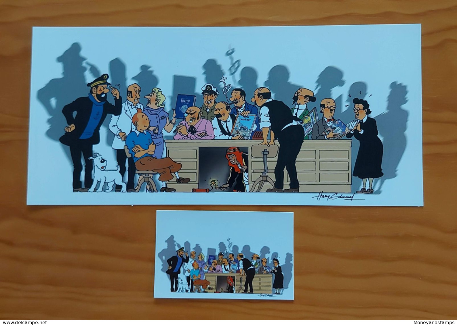Belgium 2000 - Kuifje/Tintin - Ltd Edition Double Color Pastiche Ex-libris By Harry Edwood - Mint - Ohne Zuordnung