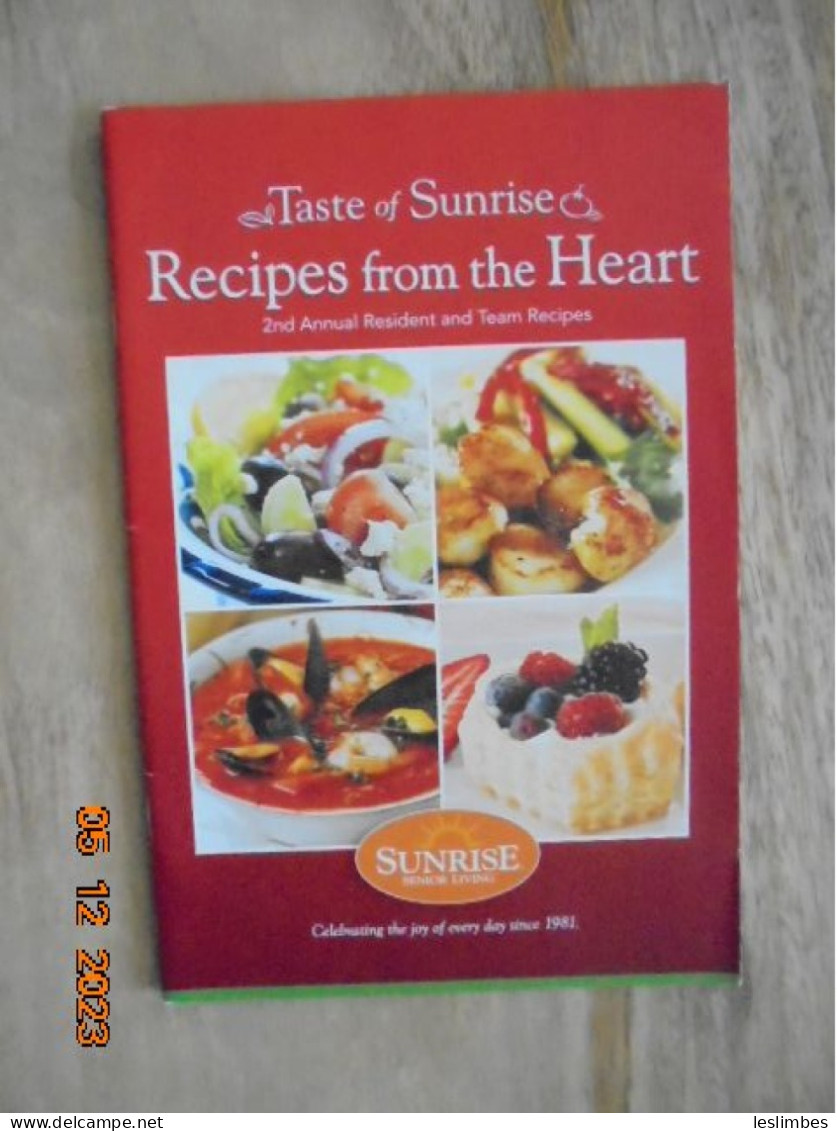 Taste Of Sunrise Recipes From The Heart 2nd Annual Resident And Team Recipes - Sunrise Senior Living 2012 - American (US)