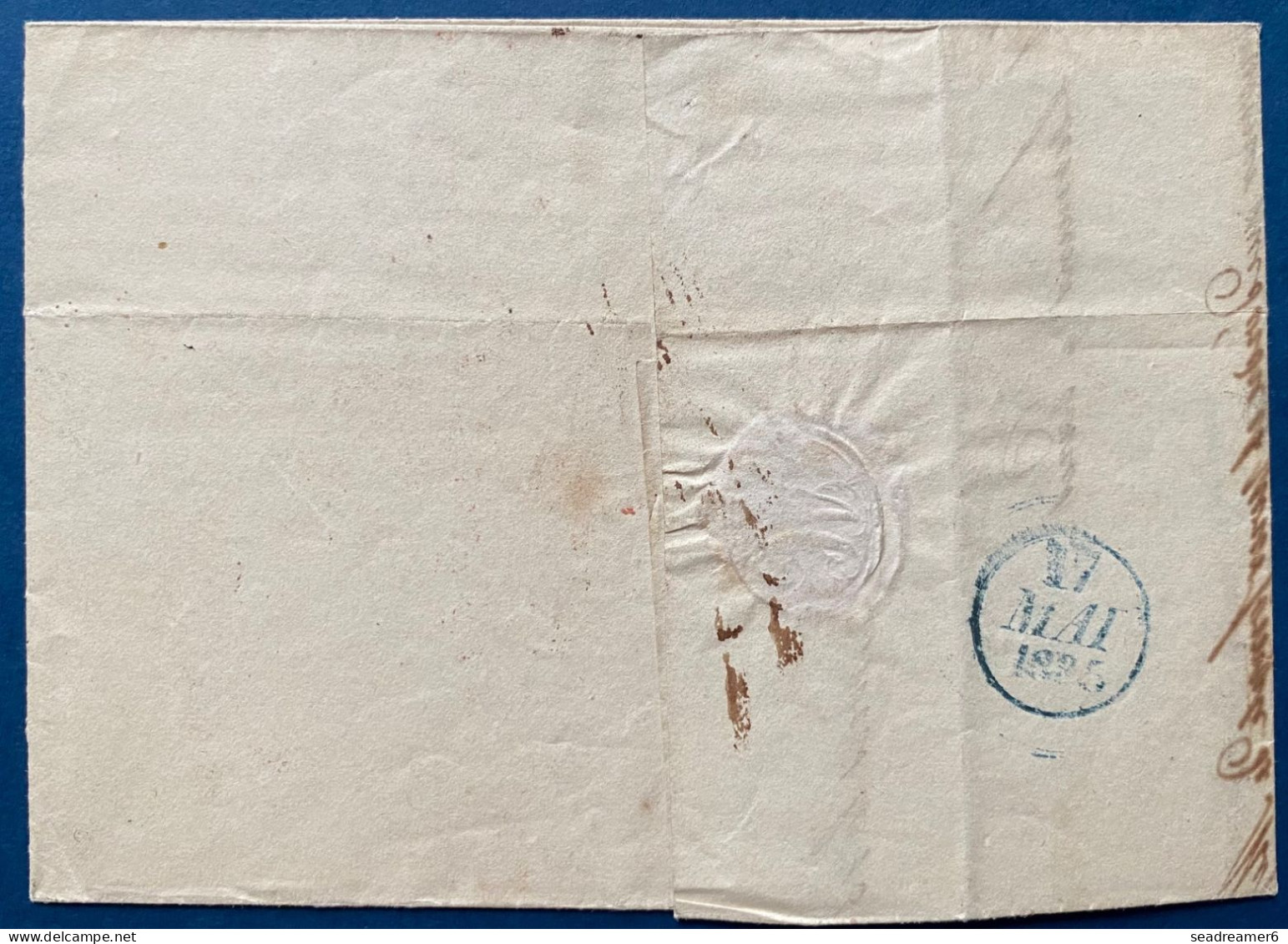 Lettre 1835 Dateur ANVERS Griffe Rouge " PAR ESTAFETTE "+ LPB2R + Entrée " BELGIQUE PAR VALENCIENNES " + Taxe Pour PARIS - 1830-1849 (Belgique Indépendante)