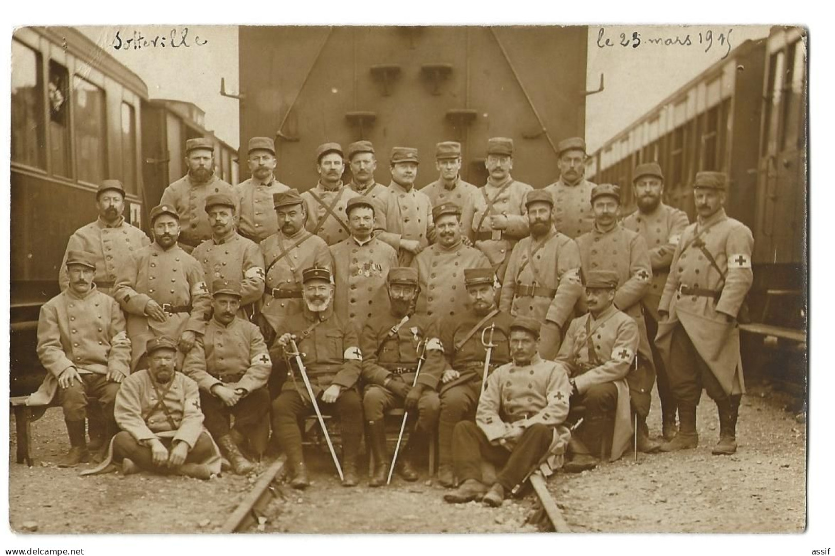 Sotteville Les Rouen Carte Photo Croix Rouge Red Cross Train Sanitaire Semi Permanent N°1 Militaria - Sotteville Les Rouen