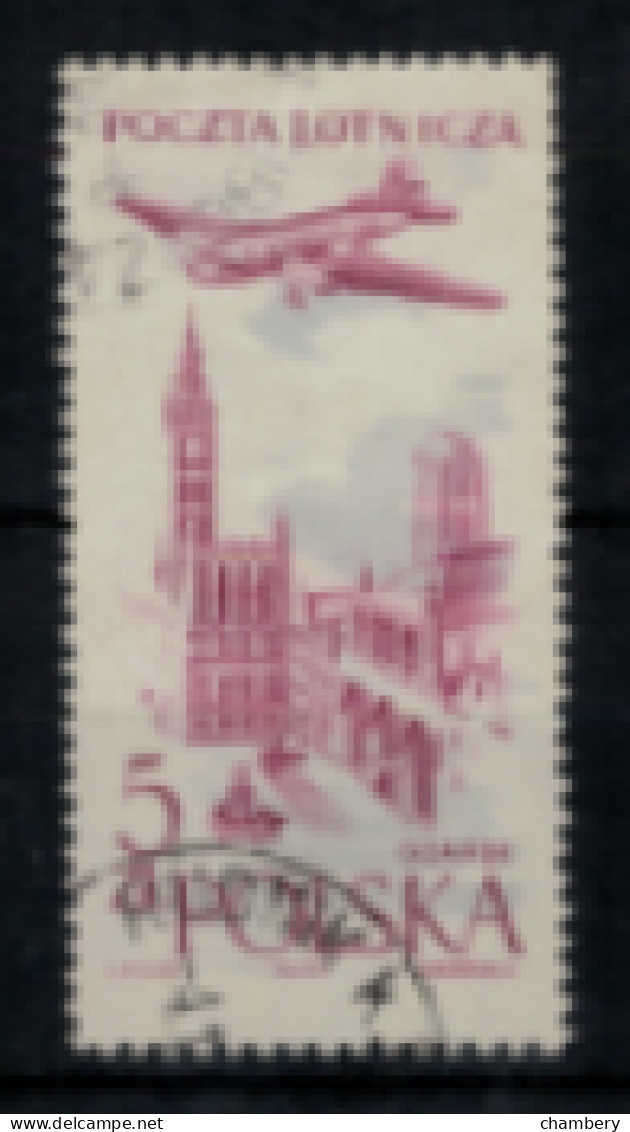 Pologne - P.A. - "Avion Survolant Gdansk" - Oblitéré N° 46 De 1957/58 - Usados